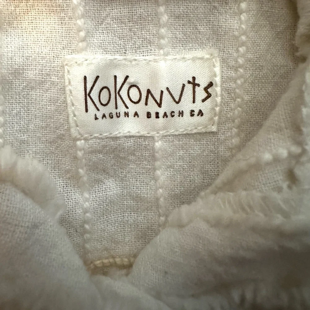 Kokonuts Laguna Beach Stars Moon Shirt Girls 6-7 Cropped Button Up Top Boutique